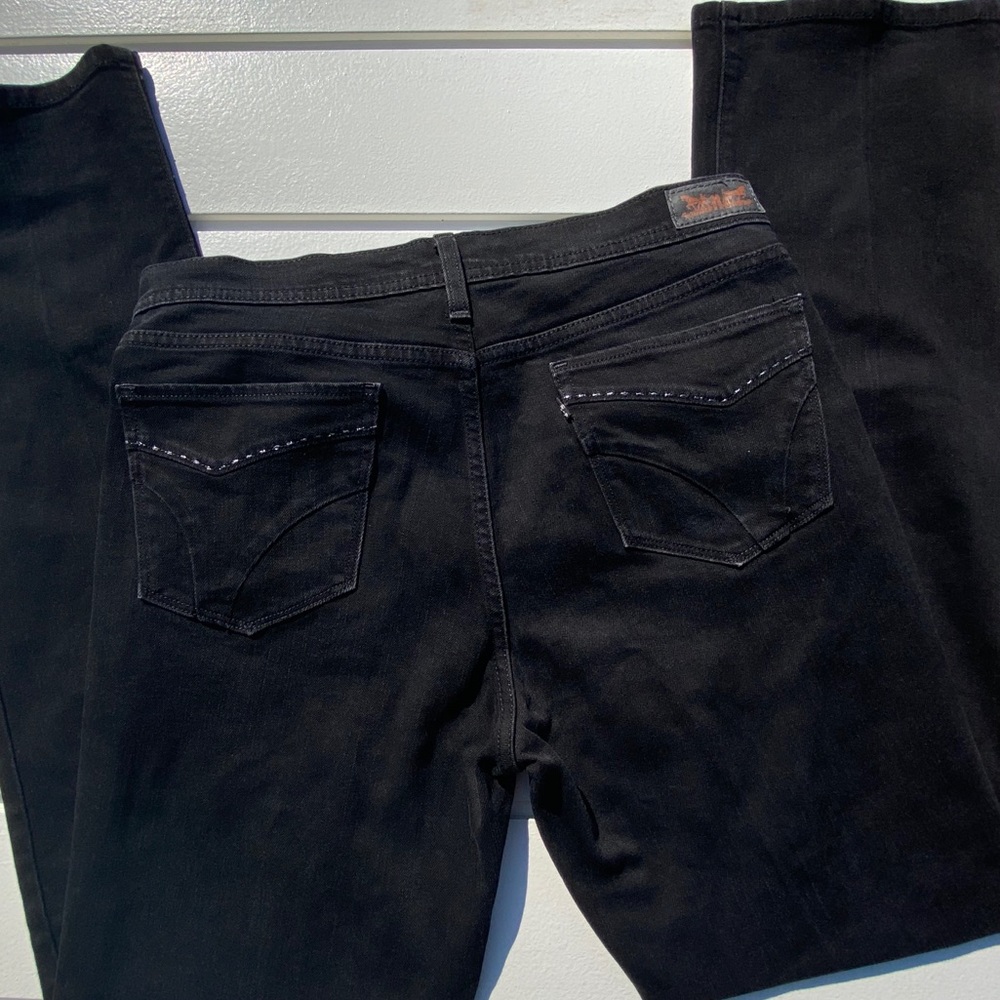 Levi’s 505 Straight Leg Black Jeans Embroidery 12L